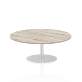 Dynamic Italia 1200mm Poseur Round Table Grey Oak Top 475mm High Leg ITL0159 DD